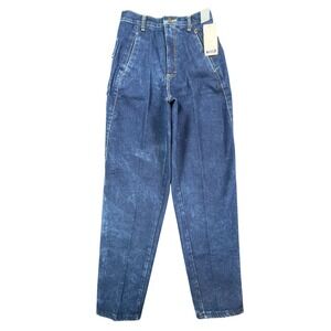 Zena Vintage 90s Jeans Womens 7 Blue Cotton Denim High Rise Tapered Leg NWT USA
